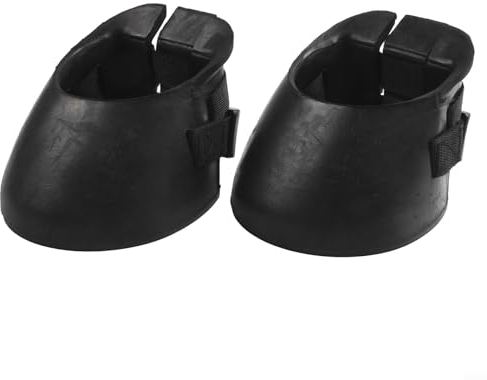 EpheyFIF Hufstiefel für Pferde, 2 Stück, Gummi, rutschfest, Gummi, Hufschutz, Hufschutz für Pferde, Hufschutz (S)