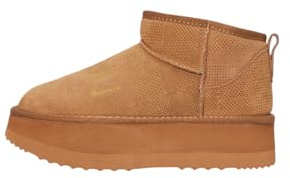 Liu Jo Stivaletti Jane 01 in Pelle Marrone - Altezza Plateau 5 cm