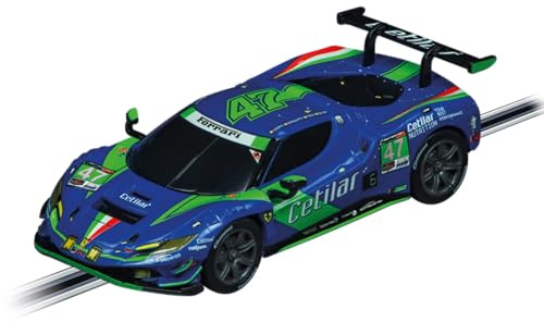 Carrera GO!!! 20064243 Ferrari 296 GT3 ”Cetilar Racing, No.47” Slotbil, skala 1:43, kompatibel med GO, GO Plus och Battery Operated, detaljtrogen racingupplevelse för barn och vuxna