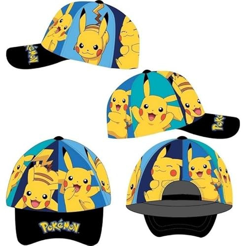 arlis Casquette de Baseball ​pour Garçon en Licence, Casquette de Baseball Réglable pour Garçon - Casquette Enfant Chapeau Visière Confortable (FR/ES, Âge, Taille Unique, Casquette Pokemon - B)