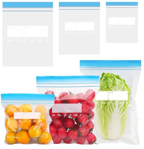 70 STK Gefrierbeutel Wiederverwendbare Gefrierbeutel mit Zipper, Sandwichbeutel, Silikonbeutel für Lebensmittel Beutel, Aufbewahrungsbeutel für Küche Gemüse Milch Snacks Fleisch - Klein/Mittel/Groß