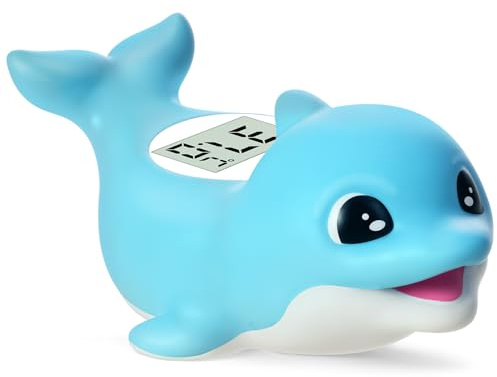 Thermomètre de bain numérique pour bébé - Avec design dauphin - Flottant - Sans BPA - Étanchéité IPX7 - Arrêt automatique - Affichage de la température en °C et °F