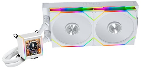 Lian Li Galahad II LCD TL Wireless Performance AIO CPU Cooler – Dual 140mm TL Fans, 2.88” IPS Screen, 8th Gen Asetek Pump, ARGB Lighting, L-Connect 3 Software, Premium Design 280mm White