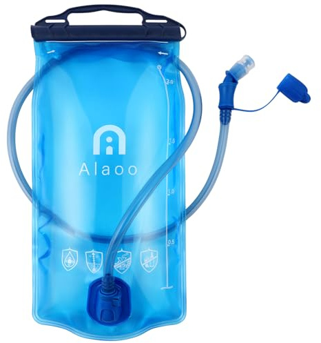Alaoo Bolsa de Agua Portátil,2L Bolsa de Hidratación sin BPA, A | Bolsa de Agua a Prueba de Fugas para Mochila de Senderismo Campamento Ciclismo