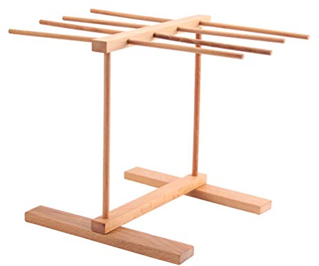 Kikier Séchoir à pâtes en bois, support de séchage pliable à suspendre pour pâtes