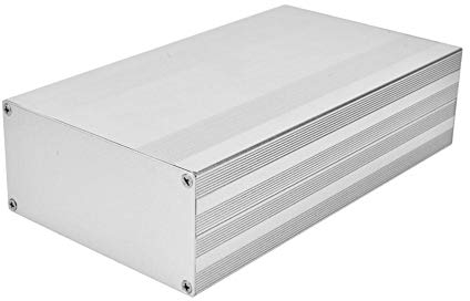 Custodia Protettiva in Lega di Alluminio Scatola per Progetti Elettronici Custodia PCB Board Custodia Elettronica Fai Te Custodia Protettiva Ossidata con Sabbiatura Argento 68x145x250mm