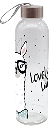 infinite by GEDA LABELS (INFKH) Gourde Lovely Lama en verre 500 ml