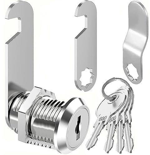 ZiYuya Serrure de Boîte aux Lettres 35 mm avec Clé Identique - pour Armoire, Casier, Tiroir, Porte - Plaque Incluse