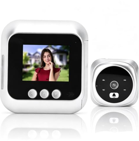 2.8in Digital Door Peephole, Digital Door Viewer Peephole Camera 135° Wide Angle HD 720P Ring Video Doorbell for Household Easy Installation