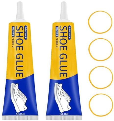 Meoeot Pegamento para Zapatos, 120ml Pegamento Fuerte para Zapatos, Pegamento Profesional para Reparación de Zapatos, Pegamento para Suelas de Zapatos, Apto para Todo Tipo de Calzado (60ml*2)