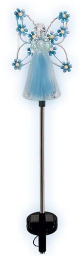 Angeli per cimitero, Pray Solar Angel Lights Giardino esterno impermeabile con 7 LED - Decorazioni per cimitero di angeli impermeabili per tomba, cortile, prato, giardino co