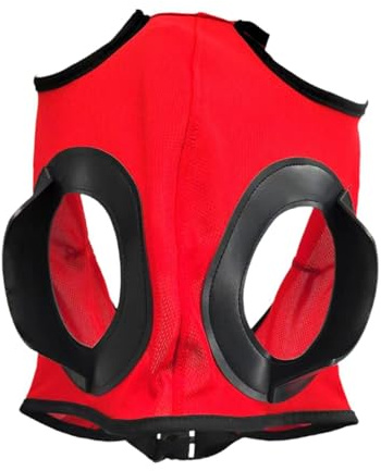 rockible Occhiali da Equitazione, Protezione per Occhi, Maschera Portatile Contro Le Mosche dei Cavalli, paraocchi per Cavalli, Rosso