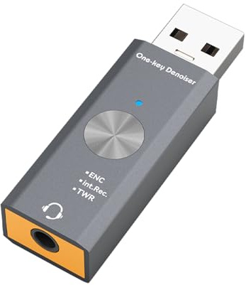 Tarjeta de Sonido para PC Adaptador USB A 3.5mm con Reducción De Ruido