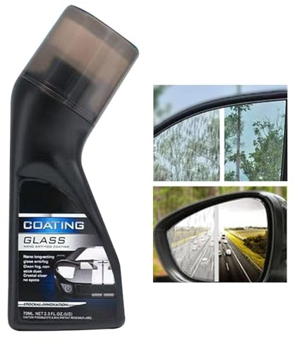 Agente antiappannamento per parabrezza – Formula di rivestimento antipioggia da 90 ml con applicatore a pennello integrato, soluzione di trattamento antiappannante per vetri invernali, di cura