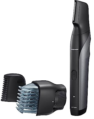 Panasonic Body Groomer for Men and Women, Unisex Wet/Dry Cordless Electric Body Hair Trimmer with 2 Comb Attachments, Multi-Directional Shaving in Sensitive Areas - ER-GK80-S (Black)