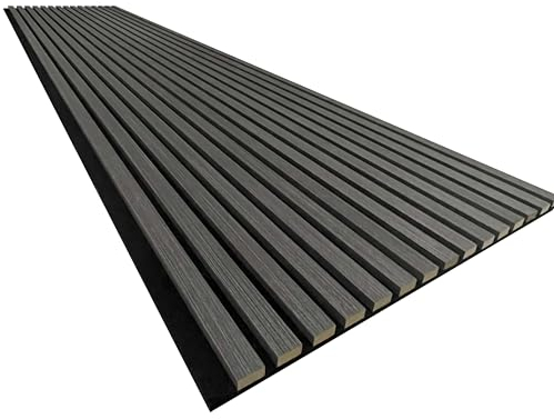 2 x Endorphin® Akustikpaneele Holz in 266x61x2,1cm | Wandpaneele Echtholzfurnier mit Filz | Holzpaneele Wandverkleidung zum Kleben oder Anschrauben | Einfache Montage (Walnuss schwarz)