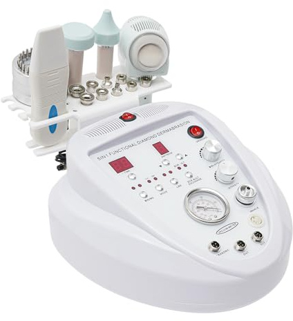 Dispositivo de microdermoabrasión,5 en 1 máquina de dermoabrasión de diamante dispositivo de microdermoabrasión para el cuidado facial 220v múltiples efectos, para cara, brazos, cintura, abdomen y