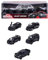 Majorette Auto-Set Black Edition (5 Autos) - 5 Schwarze Modellautos aus Metall mit Freilauf, Federung & zu öffnendem Teil, Spielzeugautos für Sammler und Kinder ab 3 Jahre, je 7,5 cm