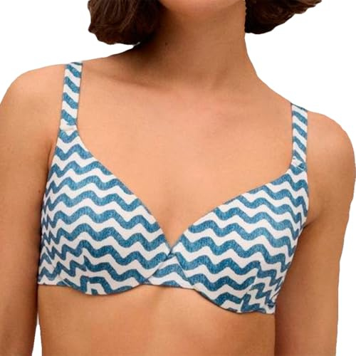 YSABEL MORA 82830-C - Top aro Copa C Ondas Mujer Color: Marino Talla: 100