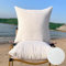 QSWRD 60x60 cm Outdoor Wetterfest Kissenfüllung 2er Set wasserdichte Kissen Gartenmöbel Dekokissen Innenkissen Kopfkissen Federkissen Zierkissen für Sofa Terrasse Balkon Wohnzimmer Cushions Weiß