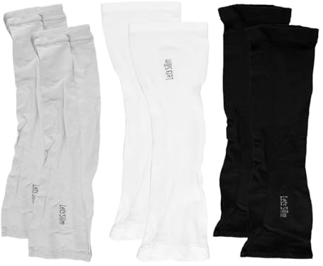 Bojueshaw 3Pairs UV Protection Arm Sleeves,Cooling Compression Sleeves Unisex, Sun Protection for Cycling,Running,Golf,Outdoor Sports