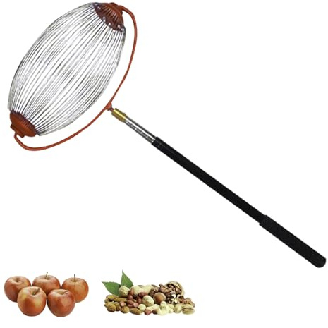 Ramasse Noix Avec Manche, Cueille Fruit Telescopique, Ramasse Pomme Au Sol, Collecteur De Noix, Rouleau Ramasses Noixs Acier Inoxydable, Outils Jardinage, Pour Pécan, Châtaignes, Pommes De Pin(L)
