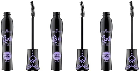 essence Lash PRINCESS sculpted volume mascara, Wimperntusche, Mascara schwarz, Augen Make-up, 3er Pack (3x12ml)