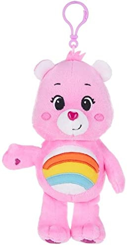 Whitehouse Glücksbärchis Care Bears Bagclip Plüsch Schlüssel-Anhänger 6 versch. Figuren,14 cm ORIGINAL Kuscheltier - Unlock The Magic super weicher Teddybär für Ranzen Rucksack Tasche (Hurra Bärchi)