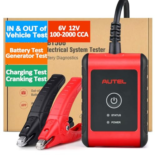 Autel Car Battery Tester MaxiBAS BT506 Adaptive Conductance 6v 12v Battery Tester Automotive Vehicle Cranking Ability Analyzer Generator Test in-Vehicle Out-of-Vehicle Tests Lite of BT508 BT608