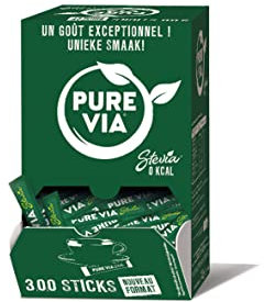 Pure Via Stevia Sticks - Zero Calories, Zero Sugar, 300 Sticks - Natural Alternative to Sugar | 300g