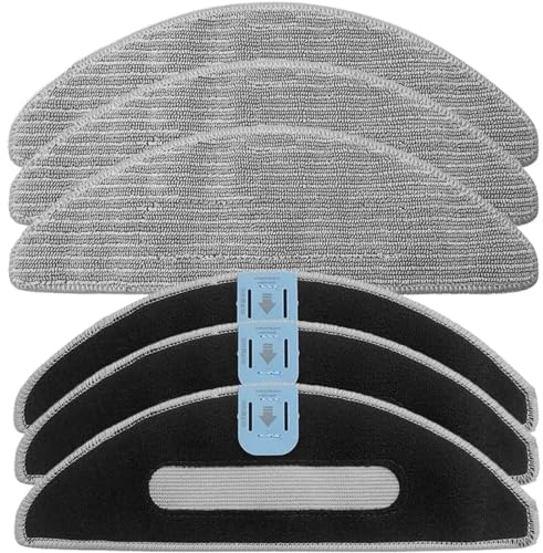 DianSung 6 Stück Wischtücher für iRobot Roomba Combo i8 / i8+ / i5 / i5+ / j5 / j5+ Roboter-Staubsauger Ersatzteile, waschbar, wiederverwendbare, Mikrofaser-Wischpads