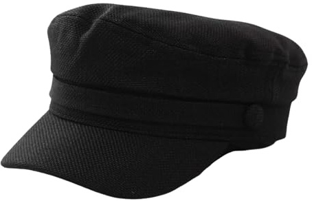 crazy bean Casquette Militaire Femme Homme Casquette de Baseball en Polyester Chapeau d'été avec Visière Vintage Classic Casquette Army Réglable Unisexe(Noir)