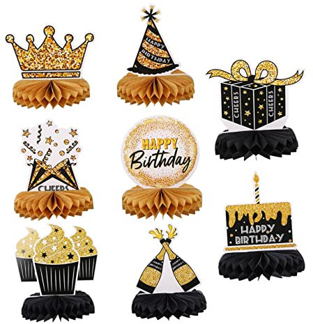 ibasenice Waben-tischdekoration Zum Geburtstag 8er-Set Wabenaufsätze Für Feiern Einfach Zusammenzubauen Und Wiederverwendbare Dekorationen