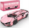 Yunigzmy Sportwagen Modell Baustein Set für Lambo, 1299 Teiliger Rennwagen ModellBaustein Bausatz, MOC Supersportwagen Baustein, Baufahrzeug Spielzeug (Rosa)