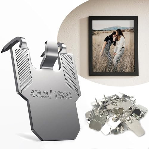 Picture Hangers Claw Hooks for Drywall：20Pcs Wall Picture Frame Hanging Hooks - Art Hanging No Damage Heavy Duty Mirror Photo Poster Painting Hanger Hardware Kit - Claw for Room Office Decor