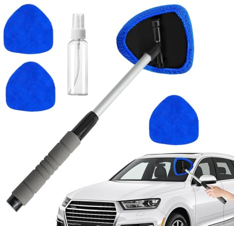 Strumento Per La Pulizia Dei Vetri Interni Auto - Pulitore Per Vetri Interni Lavabile E Riutilizzabile,Forniture Per Pulizia Leggere E Rotanti Per Camion Berlina Casa Schermi TV E Specchi