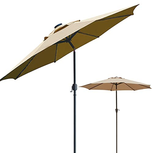 CLSDRZC 1PCS Garden Parasol Tilting Shade With 8 Sturdy Ribs Waterproof Protection Sun Umbrella, Ideal For Commercial And Residential Use, Sunshade Shelter，Green