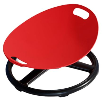 Pitycbo Kids Swivel Chair avec Bords Épaissis pour Meilleure Préhension Chaise Rotative Sensorielle Siège D'Entraînement Coordination Jouet Éducatif Motricité, Rouge