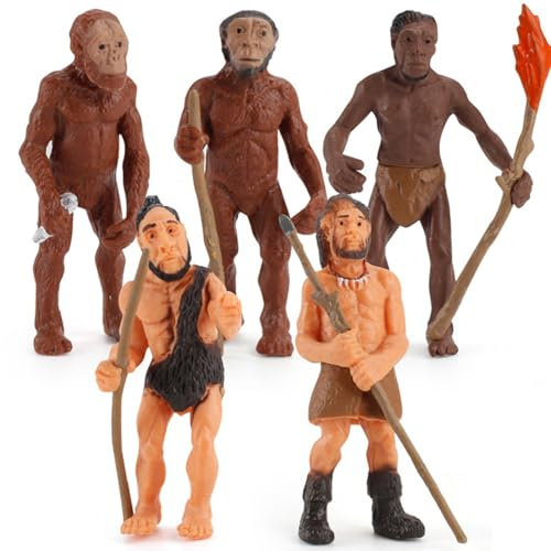 Lot de 5 Modèle d'hommes Primitifs Figurines Humaines Réalistes Ensemble De Mini Figurine Humaine Figurines De Camping Plein Air Accessoires De Simulation Artisanat