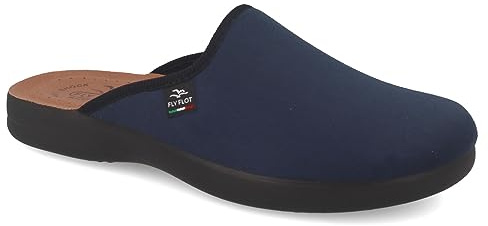 Fly Flot | Classic Man, Pantofole Uomo Classiche, Ciabatta con Tomaia in Microfibra, Sottopiede imbottito in Pelle Antishock, Blu, 43