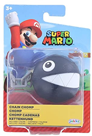 Nintendo Chain Chomp Figure, 6 cm, Action Figure articolata snodata, Perfetta per Bambini e Collezionisti