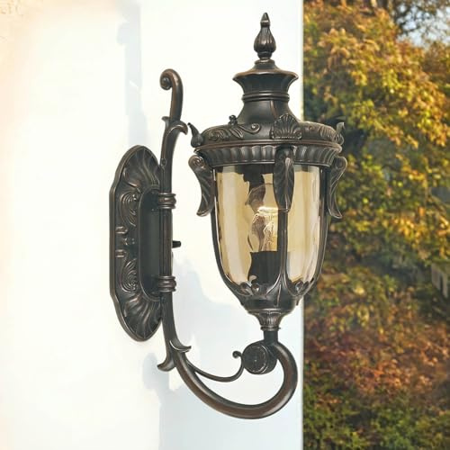 Licht-Erlebnisse Außenwandleuchte Nostalgie Hoflampe in Bronze Rustikal opulent AMY Außenlampen Antik Haustür Balkon