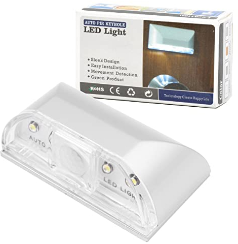 Shiwaki Schlüsselloch-Lichtlampe, drahtloser automatischer Sensor-Bewegungsmelder Türschlüsselloch-Automatik-Sensorlicht Tap Lights Nachtlicht-Wandlampe