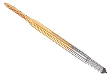 CoCud Rosca Fresado Machos, Métrico M1.6 x 0.35 Rosca, Titanio Revestido Máquina 3 Rectas Flautas Tornillo Roscado Herramienta - (Aplicaciones: para Roscado Perforación Máquina), 1uds