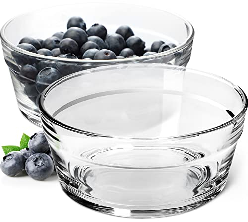 KADAX Ensaladera, cuenco para servir de cristal, cuenco para aperitivos apto para lavavajillas, cuenco de fruta, cuenco transparente para postre, cuenco de cristal (14 cm, 1 unidad)