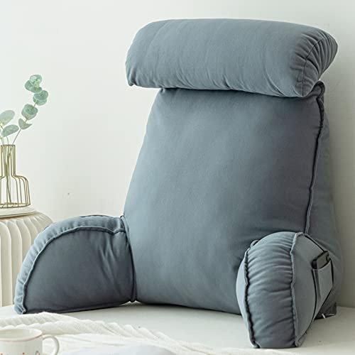 Almohada Lectura Cama,Almohada de Lectura con apoyabrazos,Cojín de Lectura,Cojín de Respaldo,Cojín extraíble,Cojín de Soporte Lumbar,Cojín para Sofá,Lavable Multifunción,Trabajar/Leer/Jugar Juegos