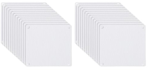 PATIKIL 80mm/3.1 Filtro Antipolvere per Ventola Pc, 24Pz Filtro Antipolvere per Raffreddamento Pc Copertura Antipolvere per Custodia Pc per Ventola Raffreddamento Pc Dustproof, Bianco
