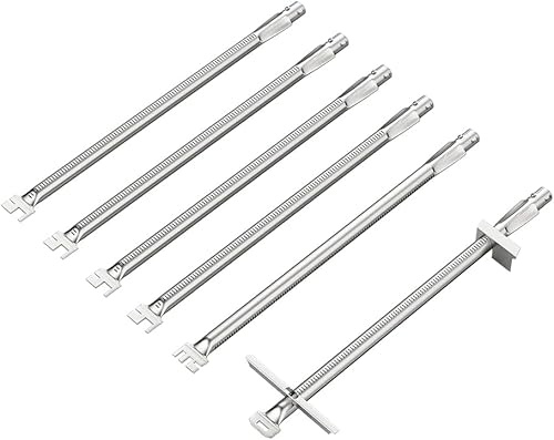 Nordic Bbq Store rostfritt stål brännarrör set för Weber Summit 400-serien (E-460, S-460, E-470, S-470) – ersätter 67557 – 4 huvudbrännare, sjöbrännare och rökbrännare