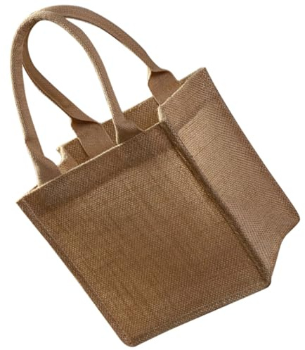 Zerodeko Borsa Shopper in Juta Versatile e Multipurpose, Borsa Ecologica in Juta con Rivestimento per Shopping e Feste, Resistente e Riutilizzabile