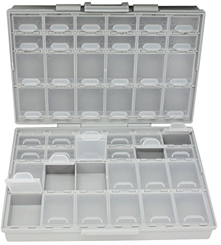 AideTek SMD SMT Resistor Capacitor Box Organizer Craft Beads Storage 48 Compartments for each box